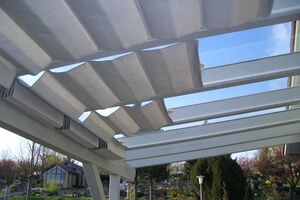 Sonnenschutz für Terrasse, Terrassenbeschattung System Fa. Döfix